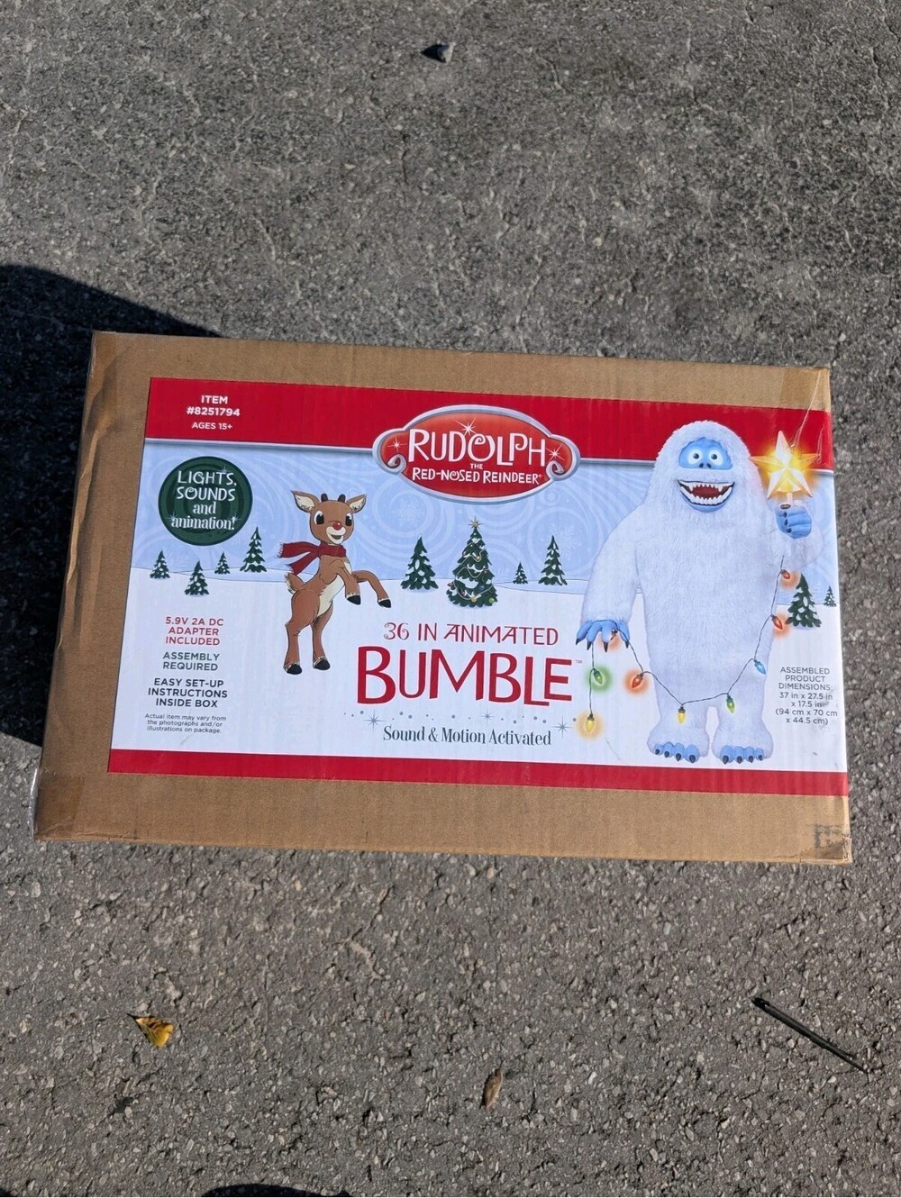 3 FT ANIMATED BUMBLE RUDOLPH THE RED NOSED REINDEER Christmas Prop Animatronic
